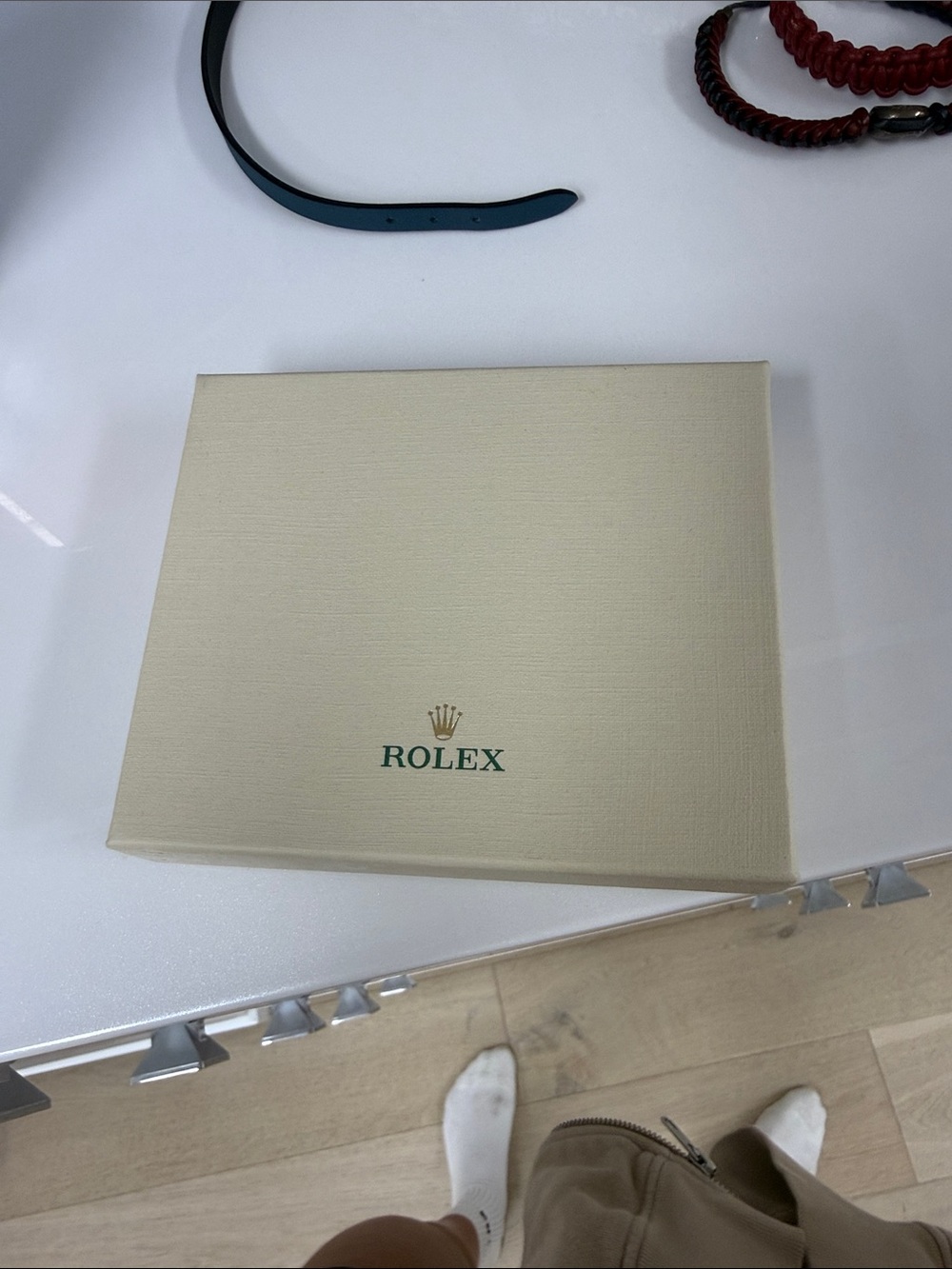 Rolex mens card holder wallet brown brand new in box